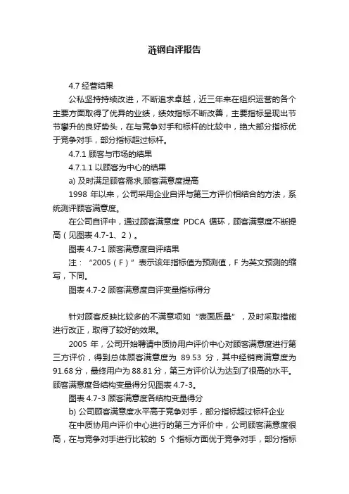 涟钢自评报告