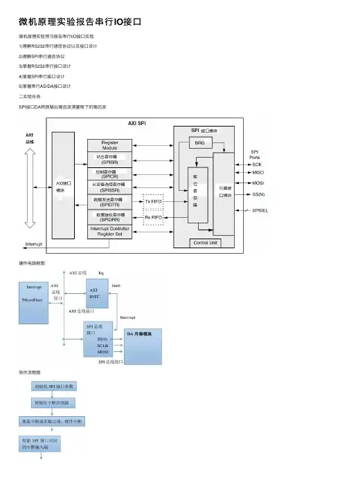 微机原理实验报告串行IO接口