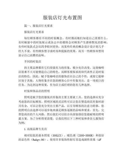服装店灯光布置图