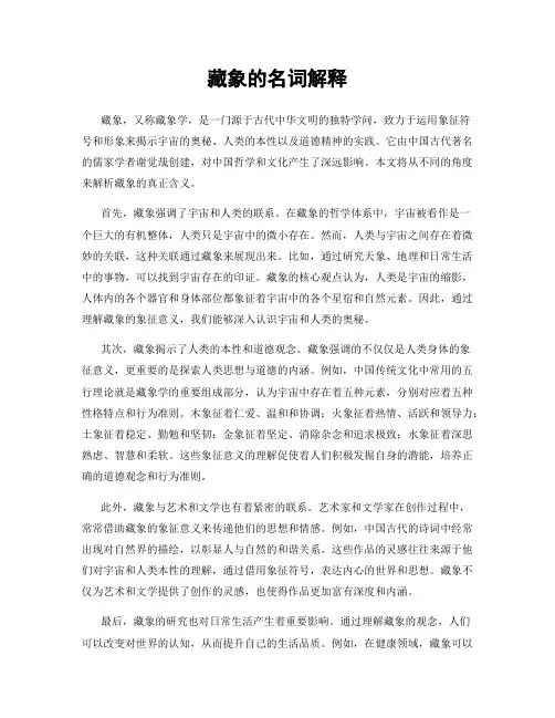 藏象的名词解释
