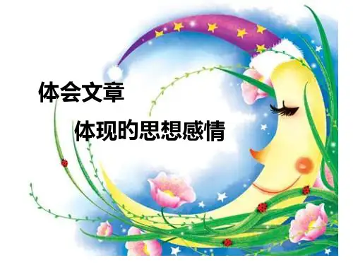 体会文章表达的思想感情