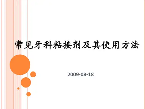 粘接剂的使用01ppt课件