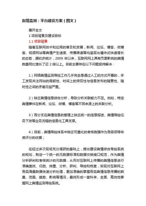 舆情监测：平台建设方案（图文）