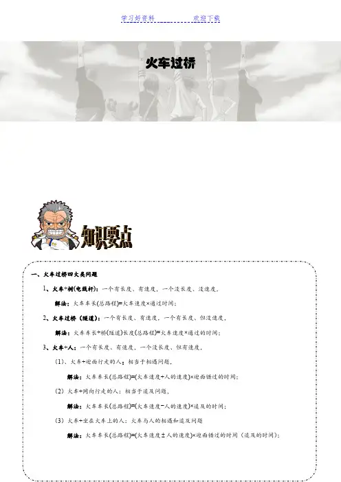 奥数：火车过桥(答案版)