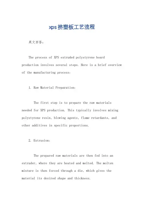 xps挤塑板工艺流程