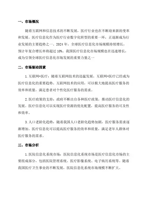2024年医疗信息化市场研究报告