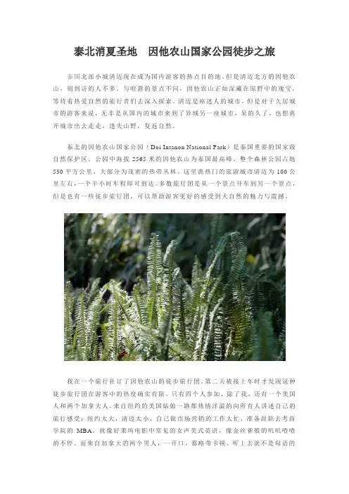 泰北消夏圣地因他农山国家公园徒步之旅剖析