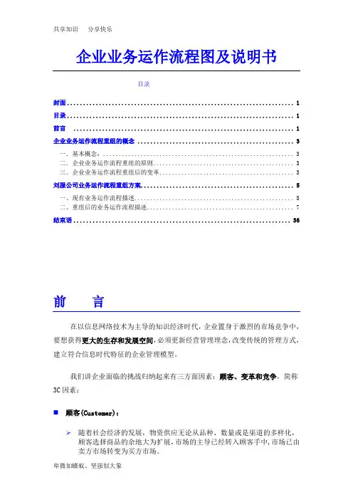 公司运作流程图-全套