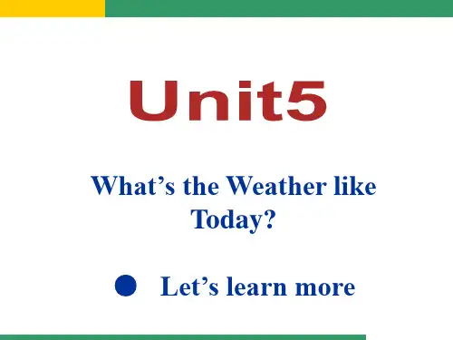 UNIT5WHAT’STHEWEATHERLIKETODAY(课件)陕旅版英语五年级下册
