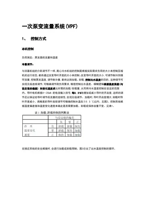 次泵系统与一次泵变流量系统优缺点、设计要点及控制逻辑