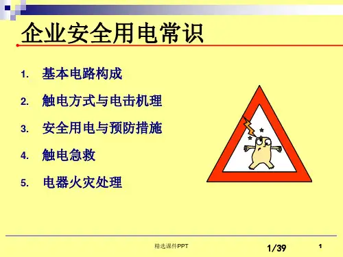 企业用电安全常识PPT课件