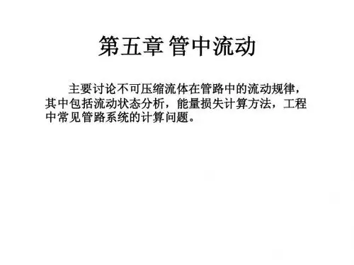 第五章 管中流动
