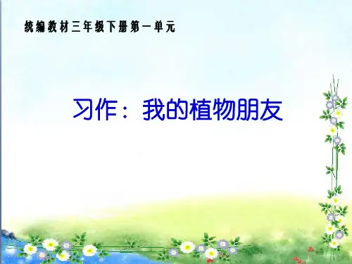 习作我的植物朋友｜人教(部编版)优秀课件