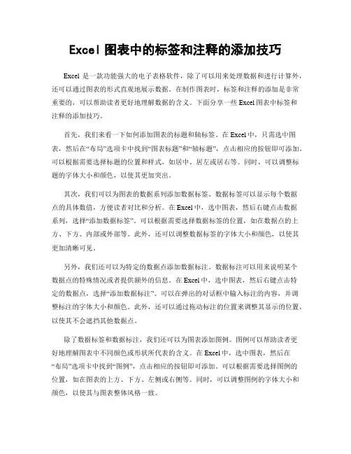 Excel图表中的标签和注释的添加技巧