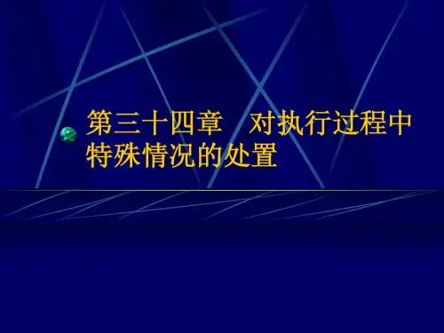 民事诉讼法第34章  对执行过程中特殊情况的处置