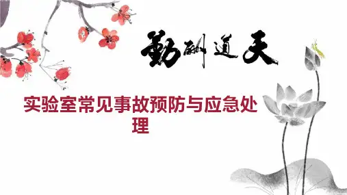 实验室常见事故预防与应急处理
