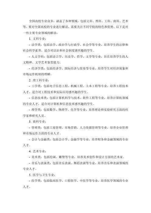 2024年全国高校专业解读