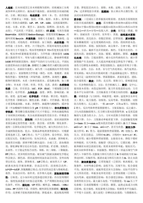 (完整版)人造板工艺复习资料