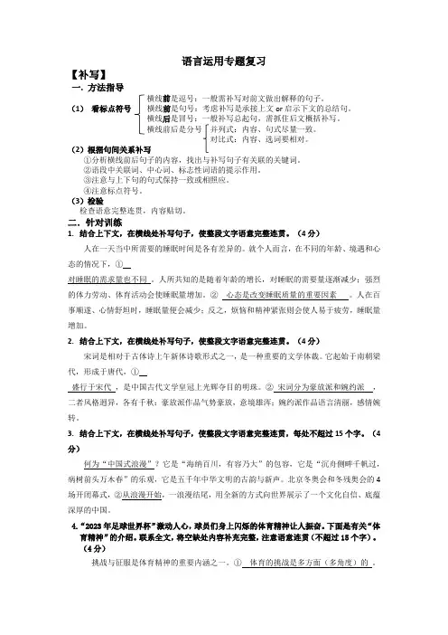 中考语文专题复习-语言运用