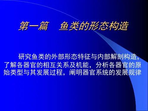 (形态学)鱼类学第二章