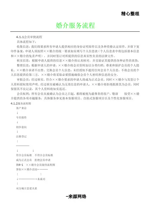 婚介服务流程