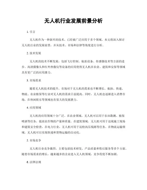 无人机行业发展前景分析