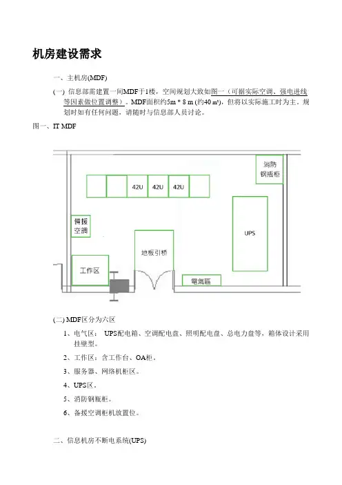 机房建设需求