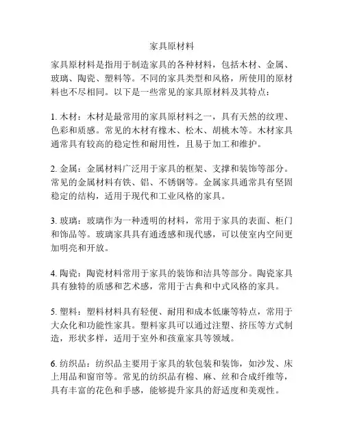 家具原材料