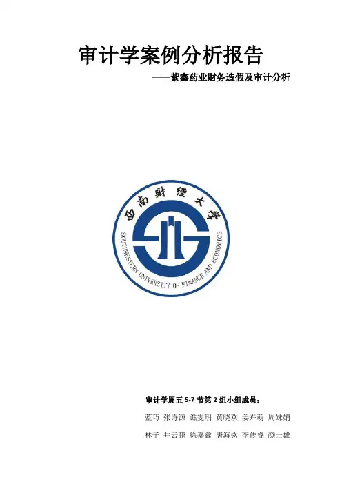 审计学案例分析报告