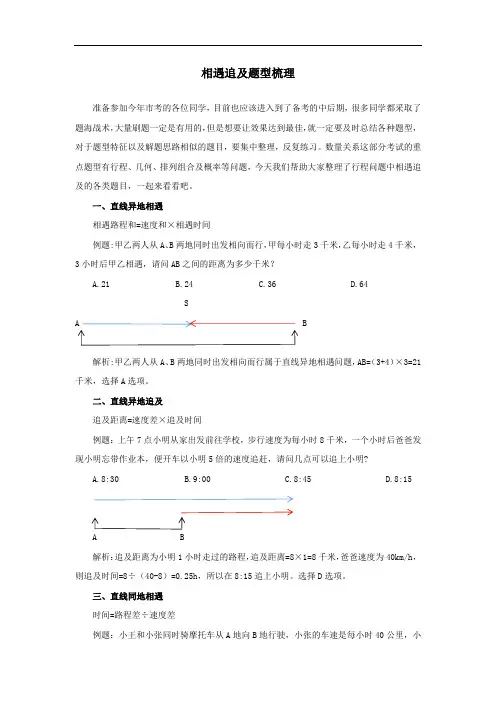 行测备考：相遇追及题型梳理