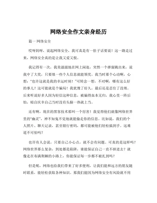 网络安全作文亲身经历