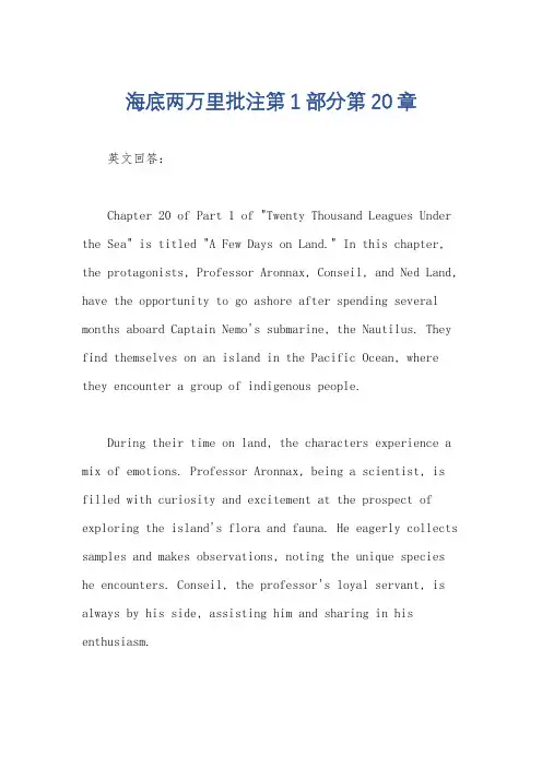 海底两万里批注第1部分第20章