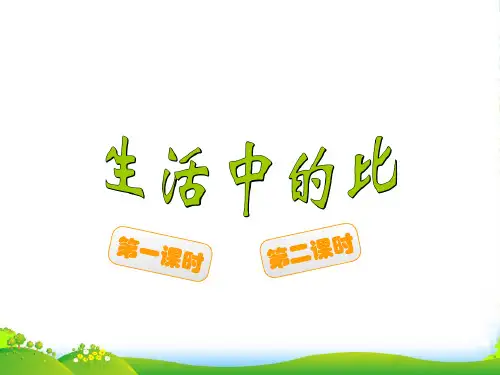 新北师大版六年级数学上册《生活中的比》讲课课件