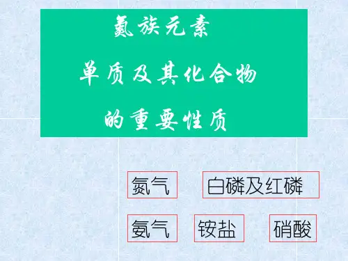 二轮复习氮族元素.ppt