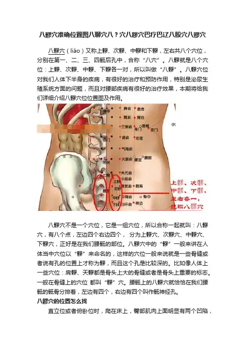 八髎穴准确位置图八聊穴八？穴八膠穴巴疗巴辽八股穴八賿穴