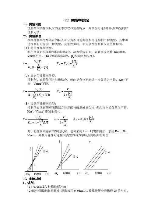 酶的抑制试验