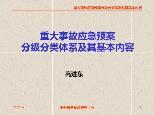 事故应急预案分级分类的体系及其基本内容-资料