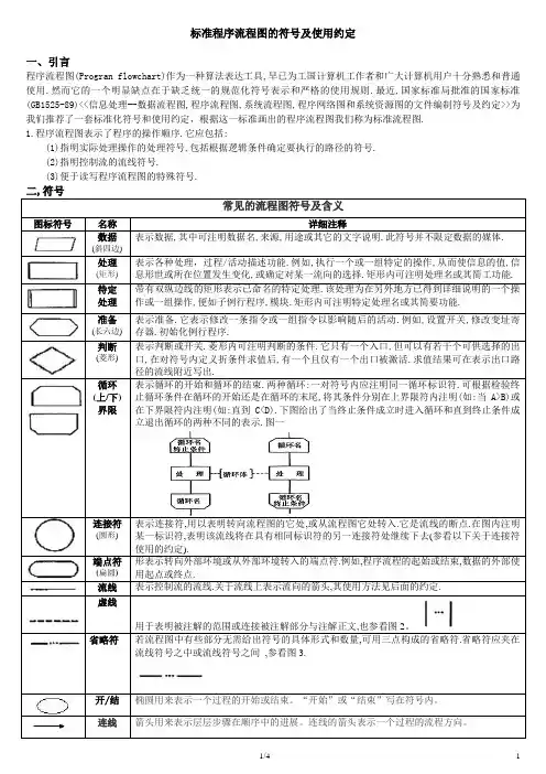 Visio流程图符号含义以及标准规则