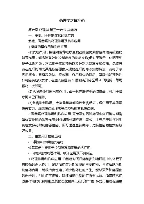 药理学之抗疟药