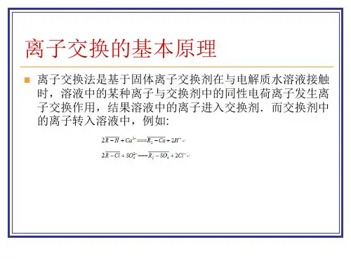 离子交换的基本原理(精)