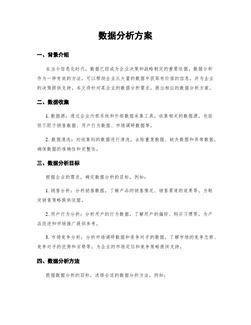 数据分析方案