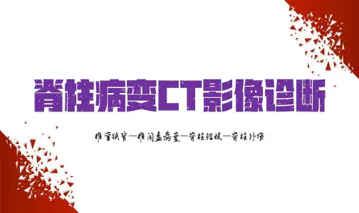 脊柱病变CT影像诊断