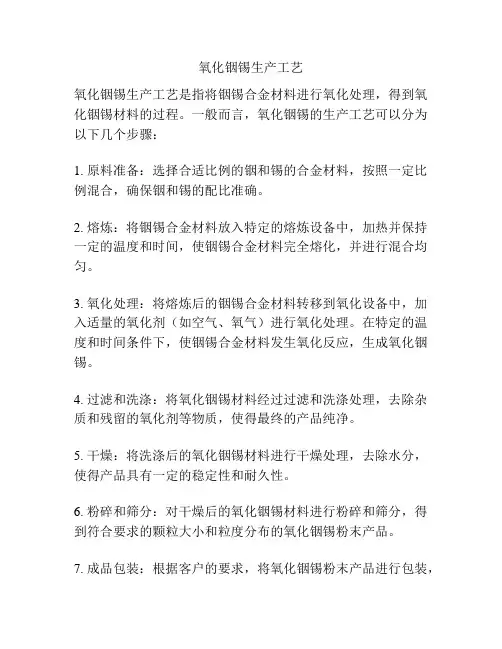 氧化铟锡生产工艺