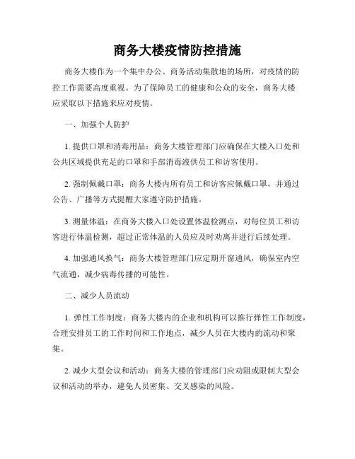 商务大楼疫情防控措施