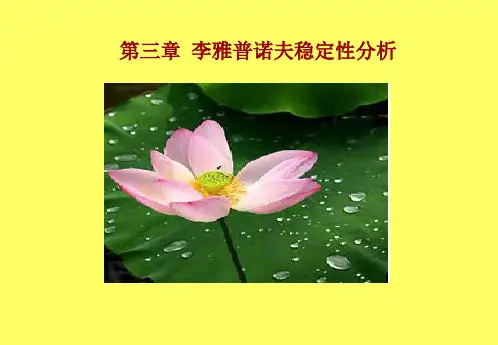 第三章李雅普诺夫稳定性分析