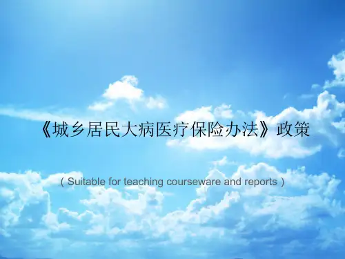 《城乡居民大病医疗保险办法》政策》PPT课件讲义