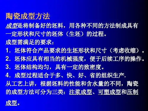 陶瓷成型方法PPT课件