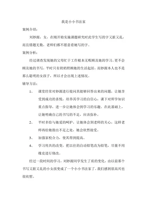 我是小小书法家