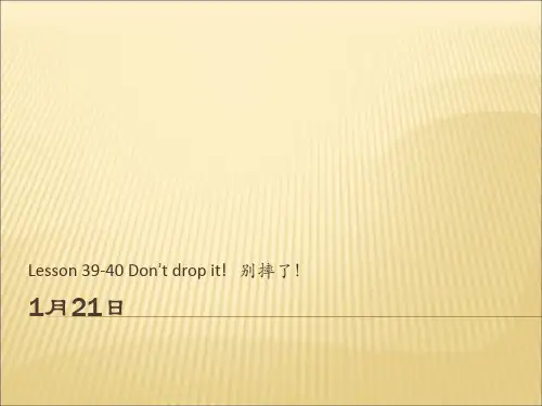 新概念英语lesson39-40(共20页)课件