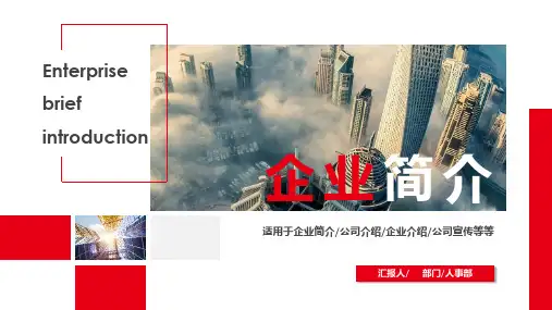 旅游公司简介ppt范本